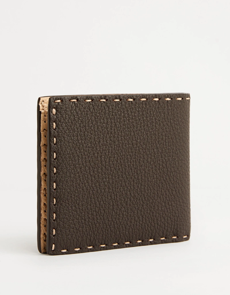 Fendi Men's Selleria Leather Bi-Fold Wallet () IFCHIC.COM