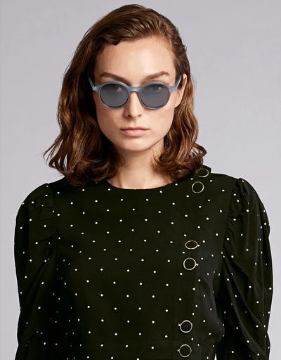 Transparent Round Frame Sunglasses