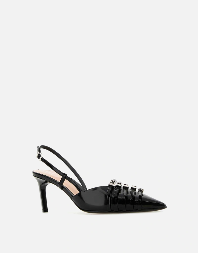 Gucci Calf Leather Pointed Toe Slingback Pumps () IFCHIC.COM