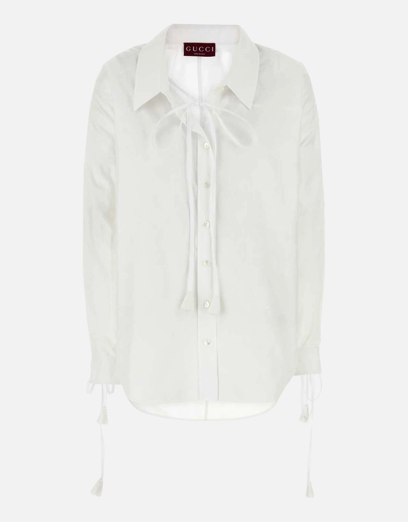 Gucci Cotton Floral Jacquard Long-Sleeved Shirt () IFCHIC.COM