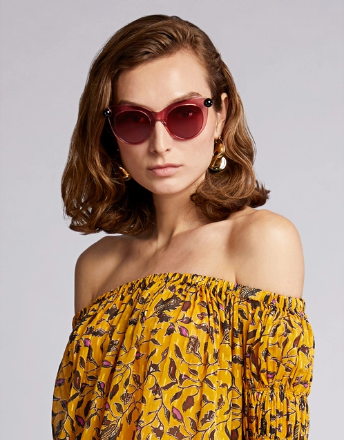 Transparent Cat-eye Sunglasses