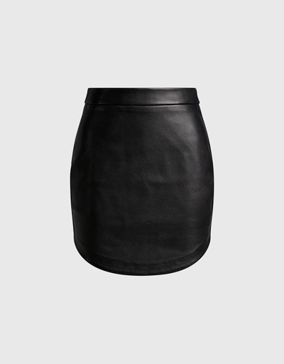 Toliss Leather Mini Skirt