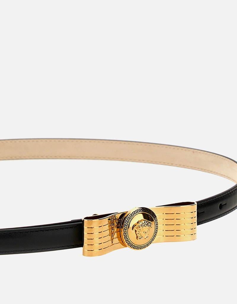 Versace Gianni Ribbon Calfskin Leather Belt () IFCHIC.COM