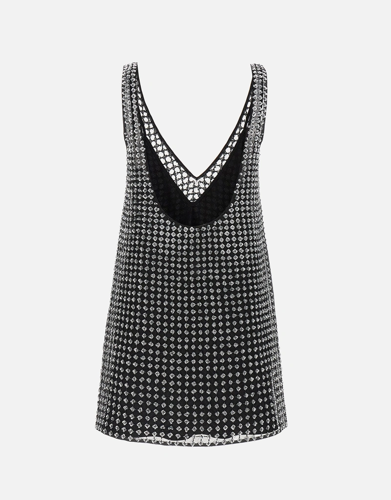 Max Mara Rita' Organza Mini Dress - Black Max Mara Rita' Organza Mini Dress - Black