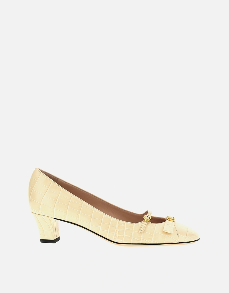 Valentino Garavani Bowow デコルテ プリントカーフレザー Valentino Garavani Bowow デコルテ プリントカーフレザー