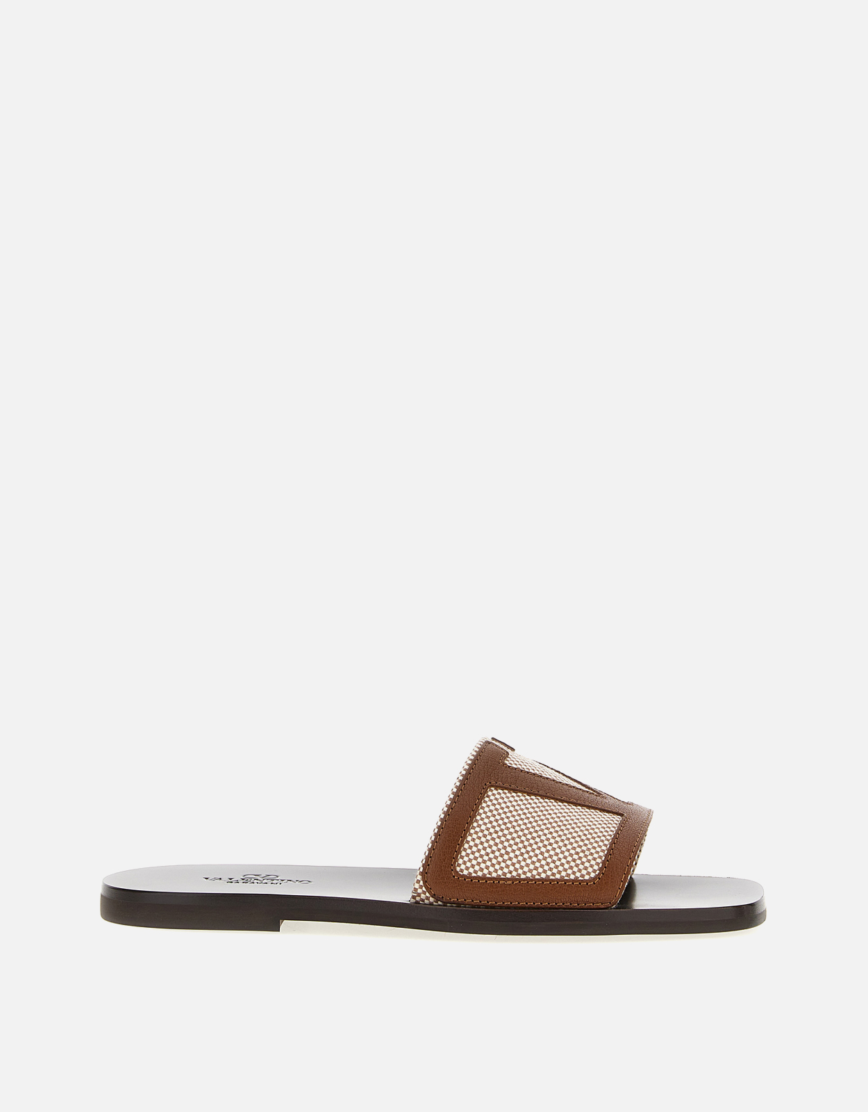 Valentino Garavani Men's VLogo Signature Two-Tone Woven Canvas Slippers - EU 42　ヴァレンティノ ガラヴァーニ メンズ Vロゴ シグネチャー ツートーン ウーブン キャンバス スリッパ - EU 42 Valentino