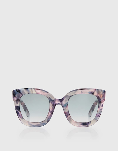 Star Embellished Tortoise Square Sunglasses