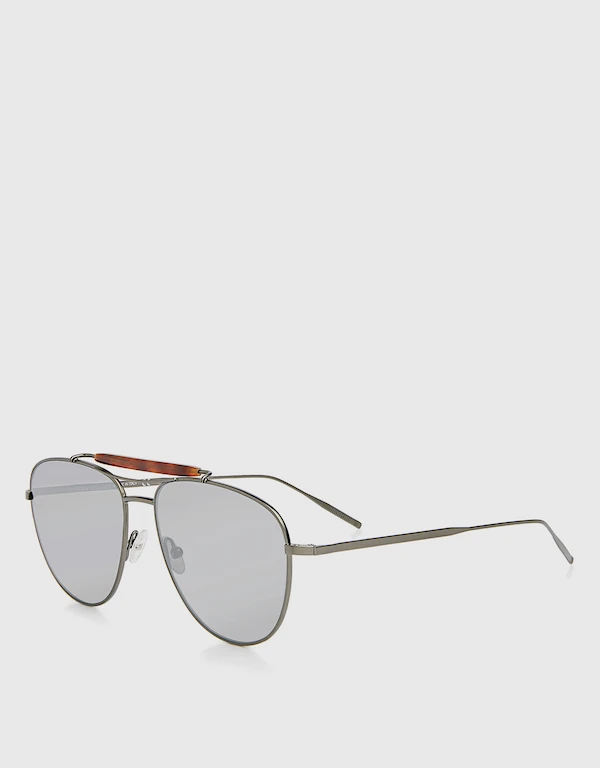 Tomas Maier Mirrored Metal Aviator Sunglasses