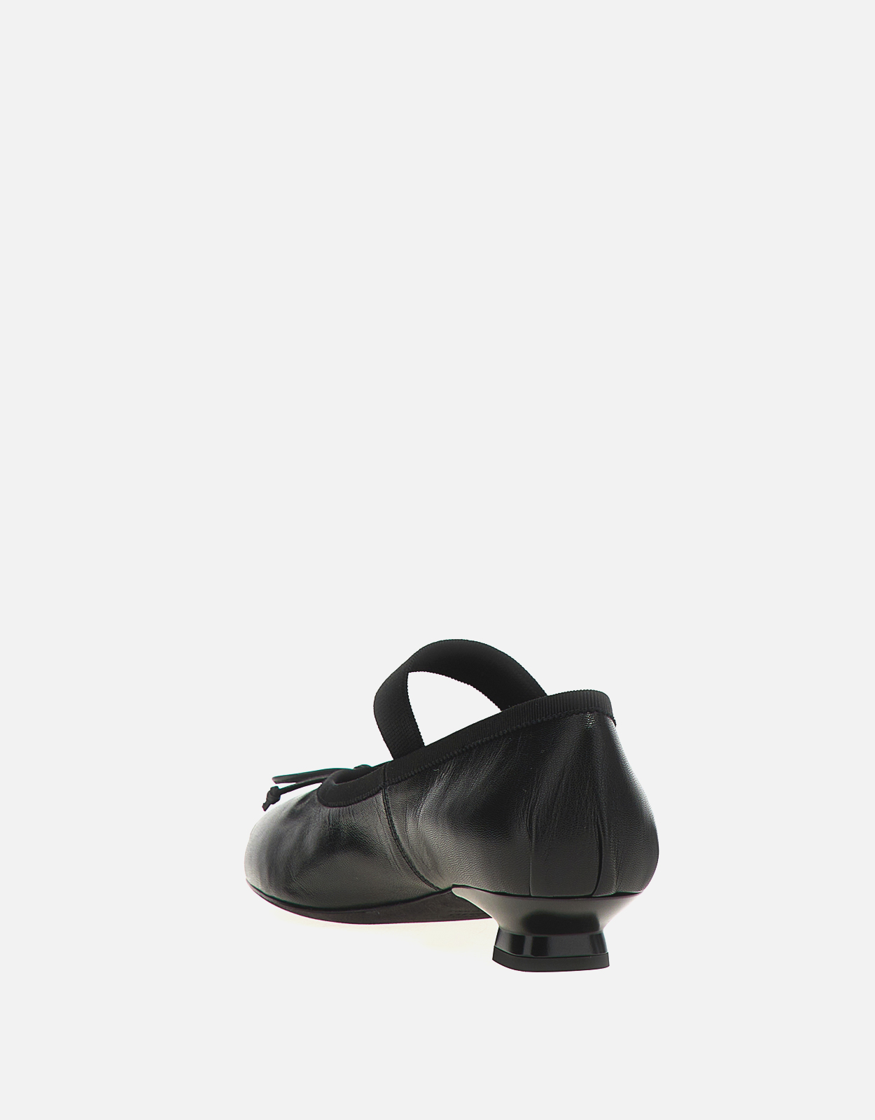 Miu Miu ロゴ カーフスキンレザー リボンバレリーナフラットシューズ