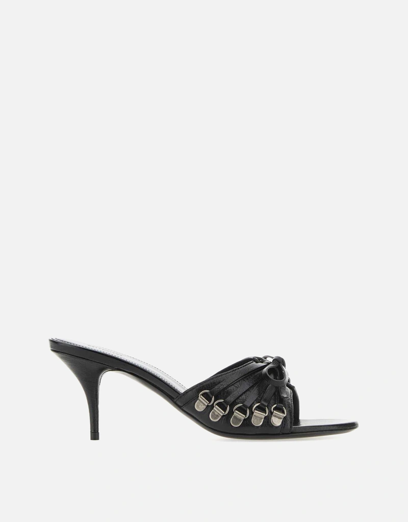 Balenciaga ブラックレザーキャゴールミュール () IFCHIC.COM