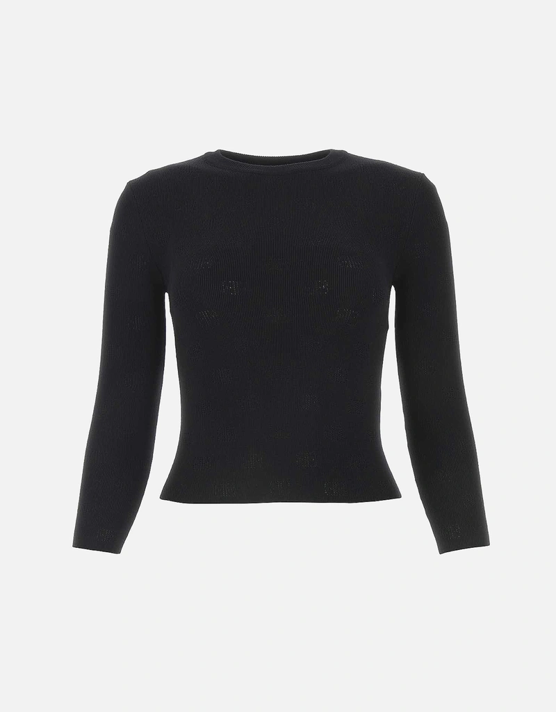 Balenciaga ブラックウールブレンズセーター () IFCHIC.COM