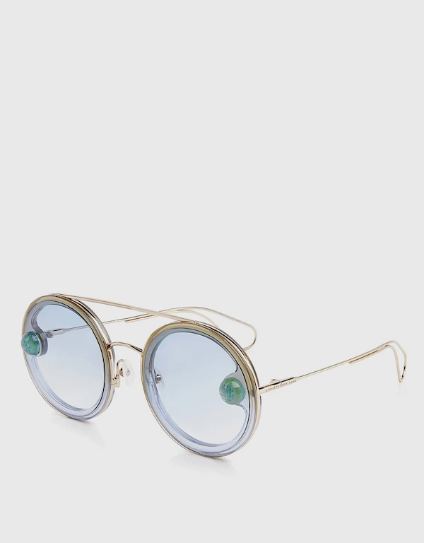 Christopher Kane Ombre Round Sunglasses