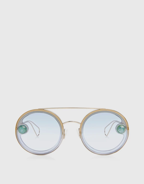 Christopher Kane Ombre Round Sunglasses