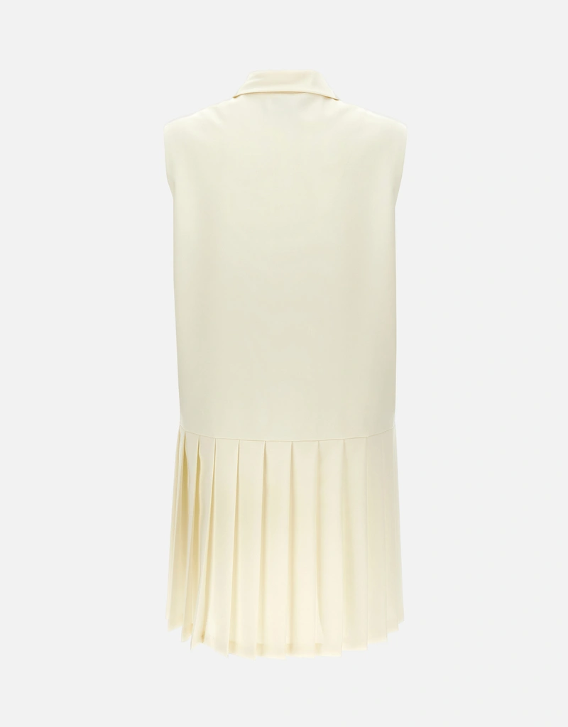 Miu Miu Mohair Canvas Dress It 42 White