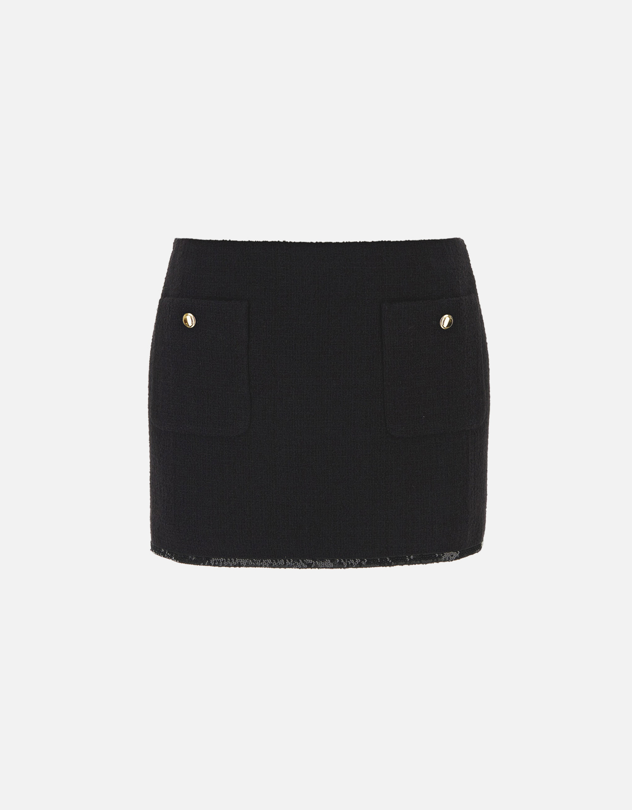 Miu Miu Miu Miu Logo-Patch Wool Blend Mini Skirt - IT 36　ミュウミュウ ロゴパッチ ウールブレンド ミニスカート - IT 36