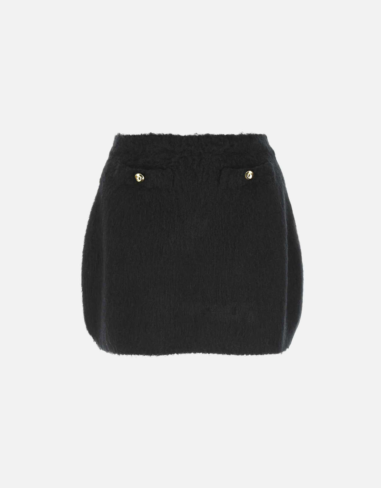 Miu Miu ブラックストレッチウールブレンドミニスカート () IFCHIC.COM