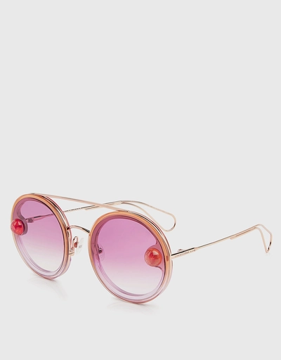 Ombre Round Sunglasses