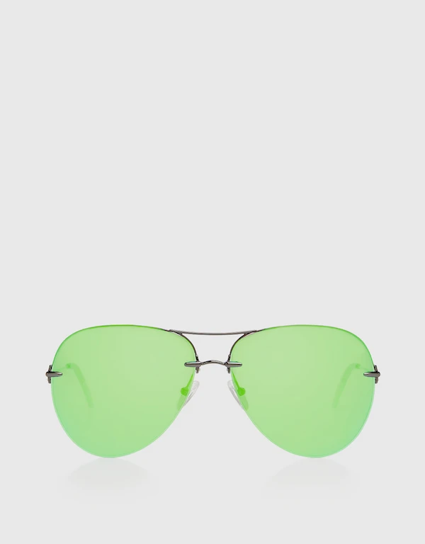 Christopher Kane Mirrored Aviator Sunglasses