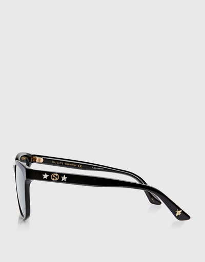 Star Embellished Square Frame Sunglasses