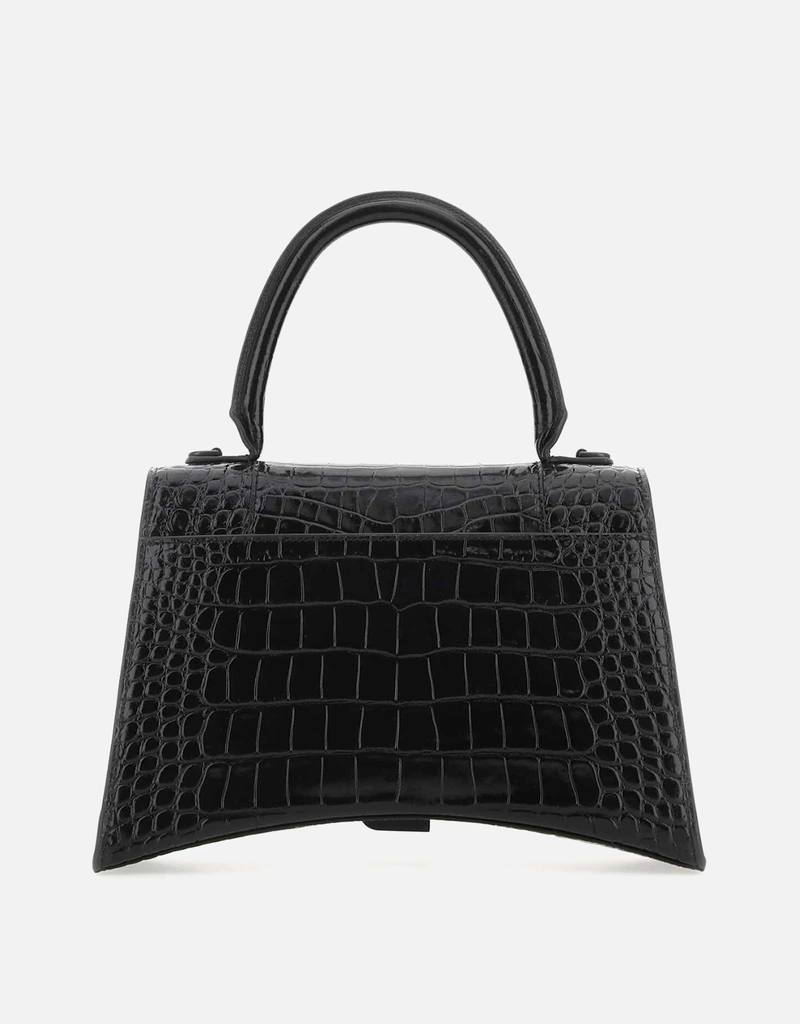 Balenciaga ブラックレザーアワーグラスハンドバッグ () IFCHIC.COM