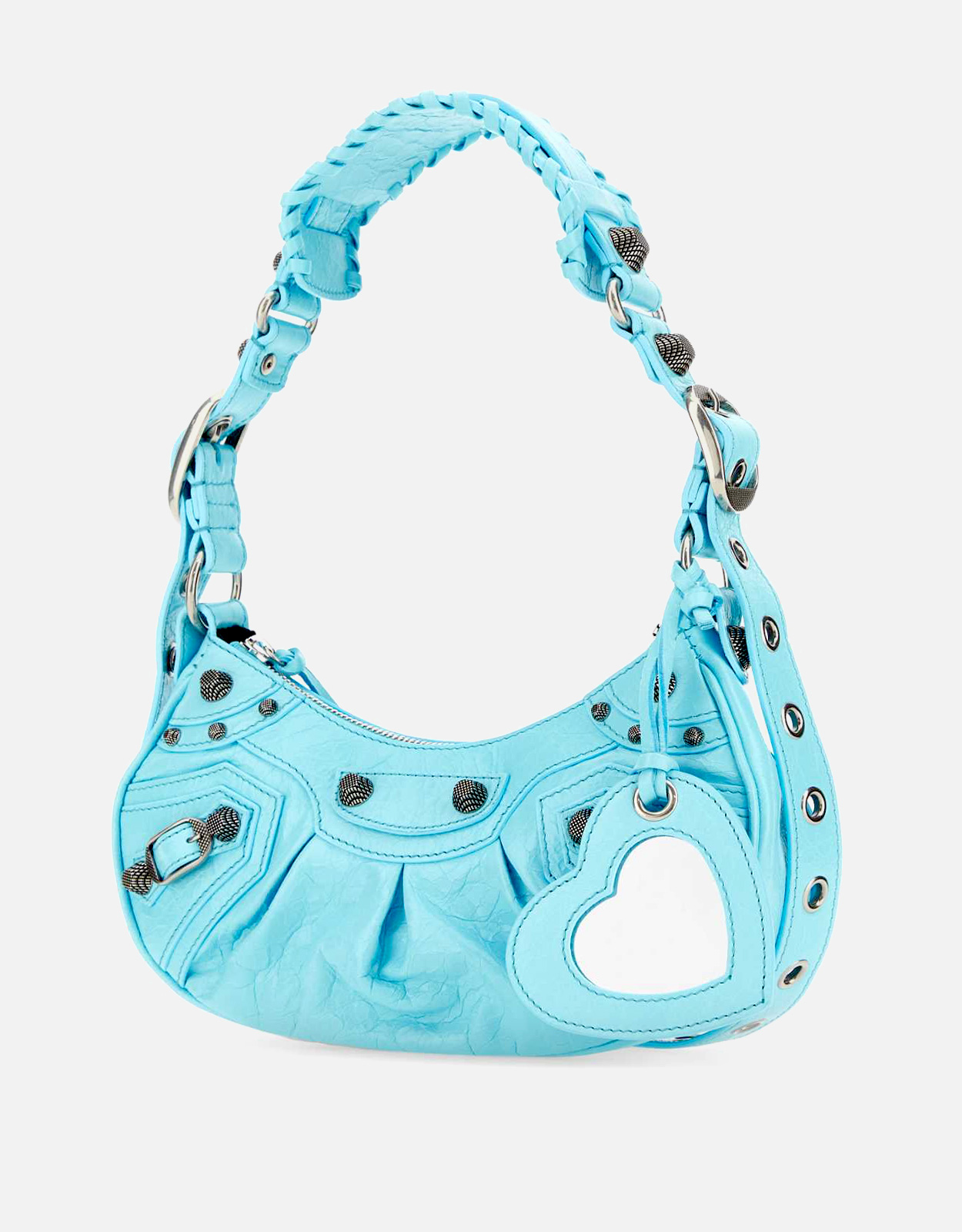 Balenciaga ライトブルーナッパレザールカゴールXSショルダーバッグ