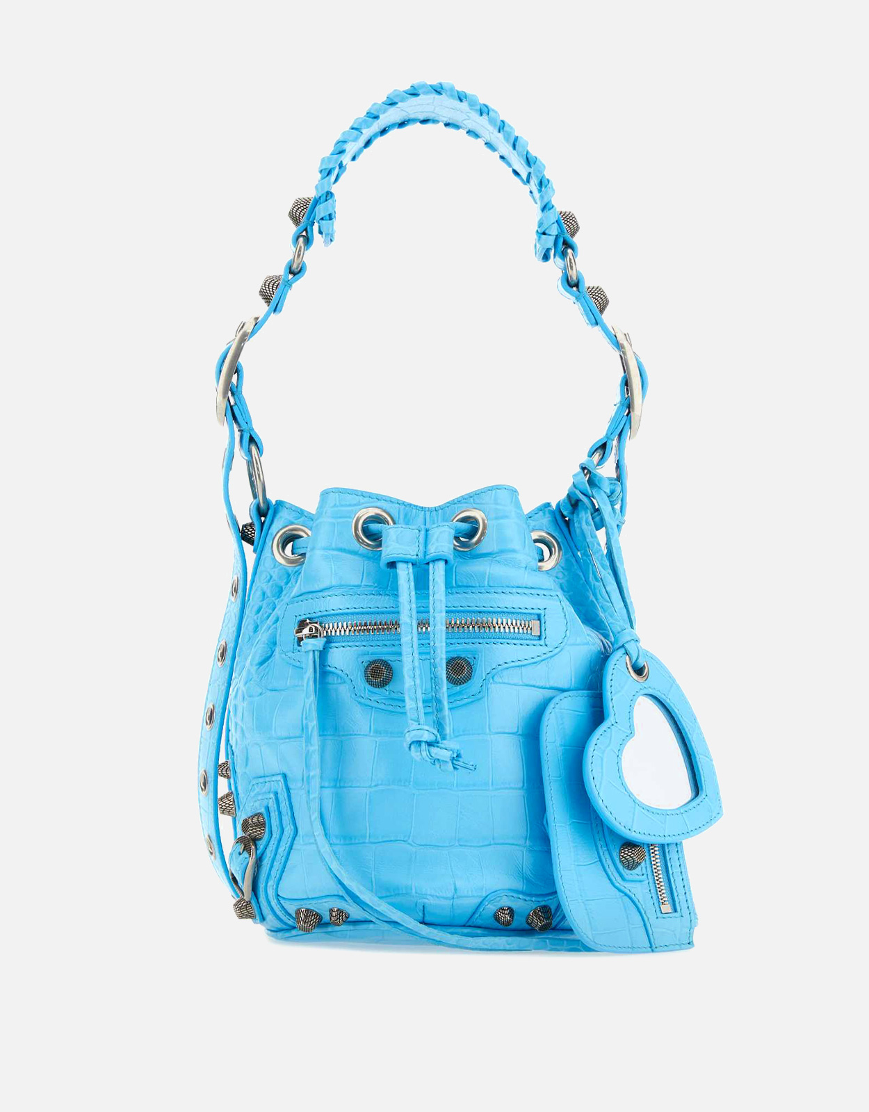 Balenciaga ライトブルーレザーLeCagoleXSバケットバッグ () IFCHIC.COM