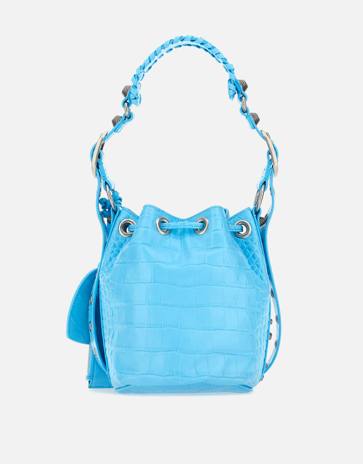 Balenciaga ライトブルーレザーLeCagoleXSバケットバッグ () IFCHIC.COM