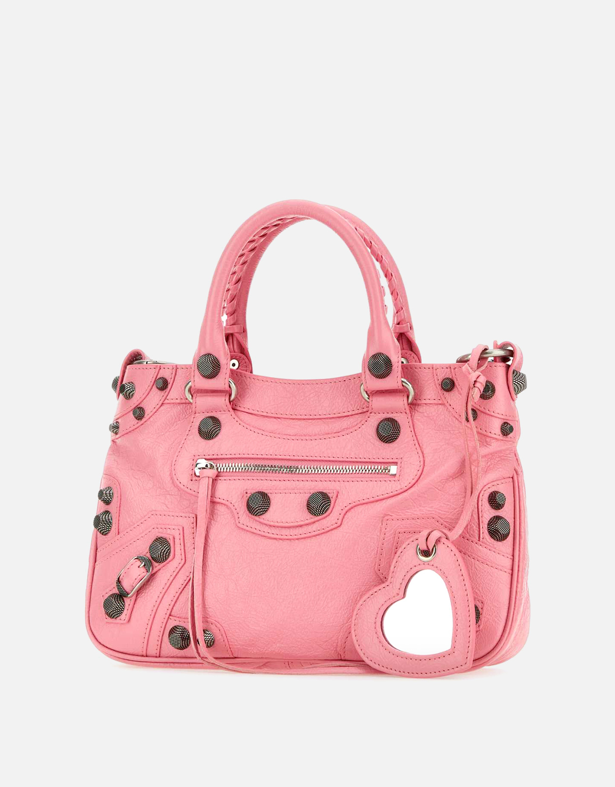 Balenciaga ピンクナッパレザーネオカゴルトートMハンドバッグ