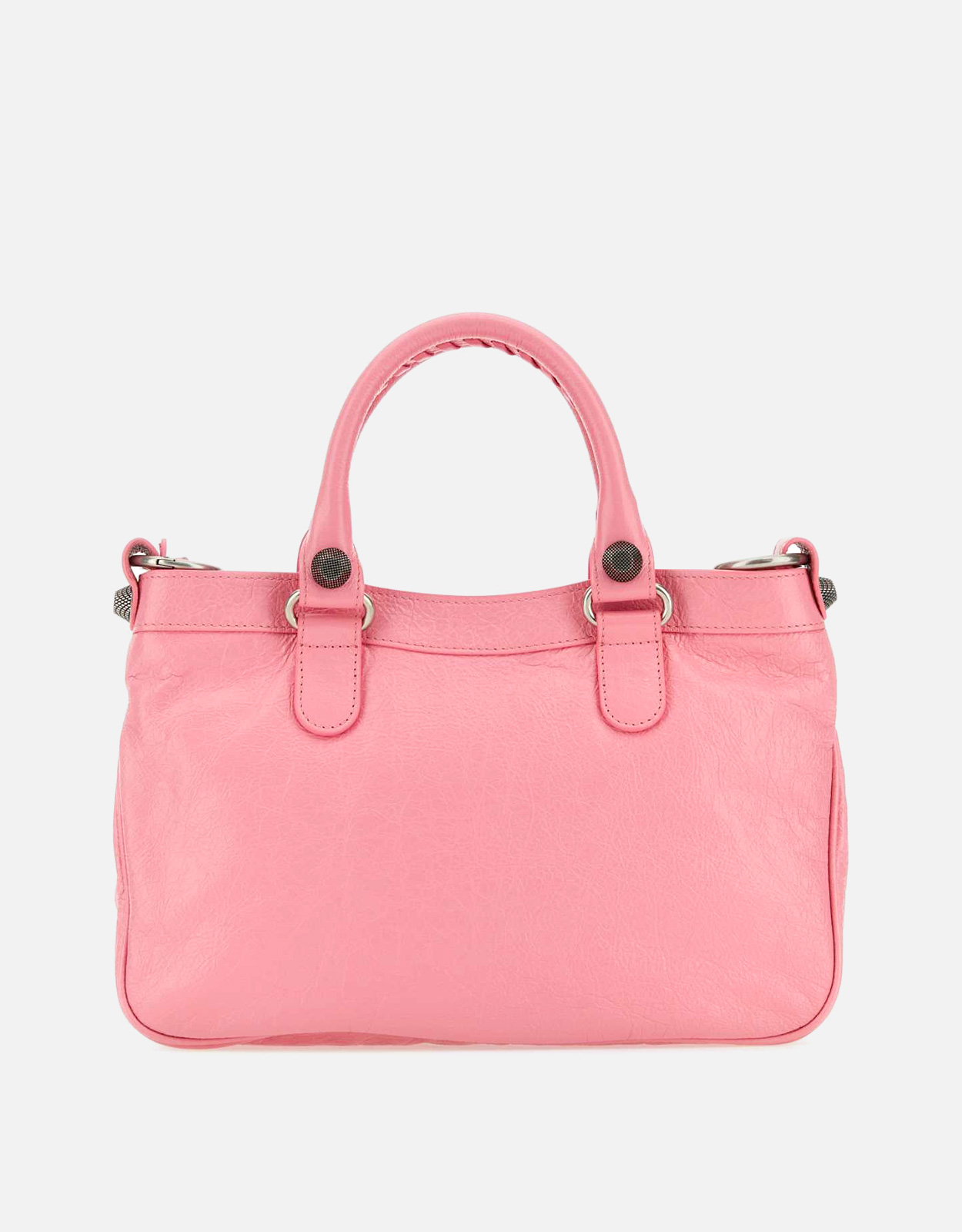 Balenciaga ピンクナッパレザーネオカゴルトートMハンドバッグ