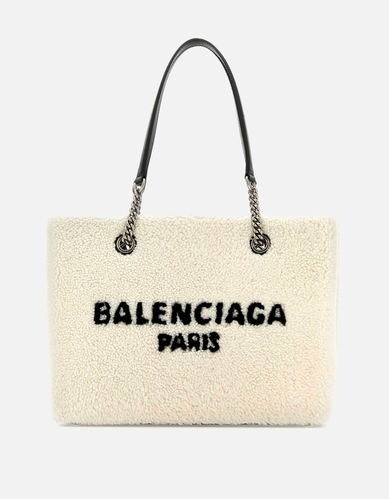 Balenciaga ホワイトシアリングデューティフリーマハンドバッグ