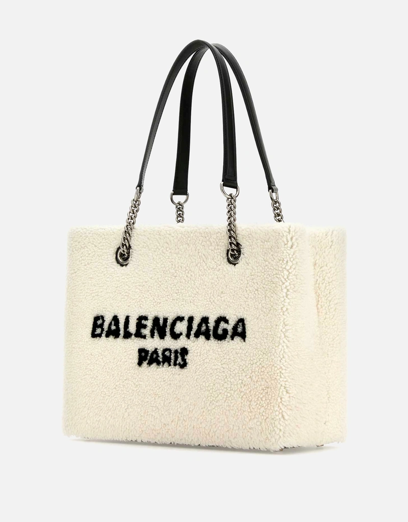 Balenciaga ホワイトシアリングデューティフリーマハンドバッグ