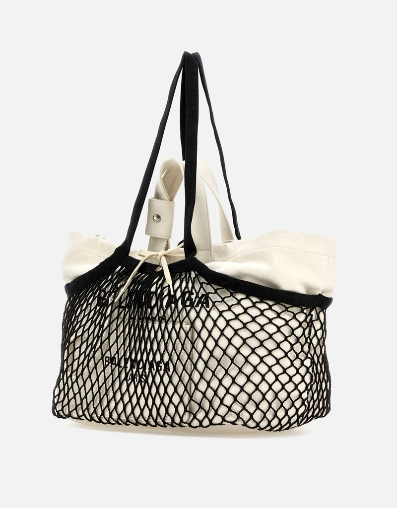 BALENCIAGA メッシュデザイン バッグ Balenciaga ツートーンキャンバスメッシュミディアム247ショッピング