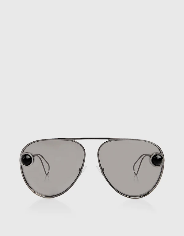 Christopher Kane Mirrored Aviator Sunglasses
