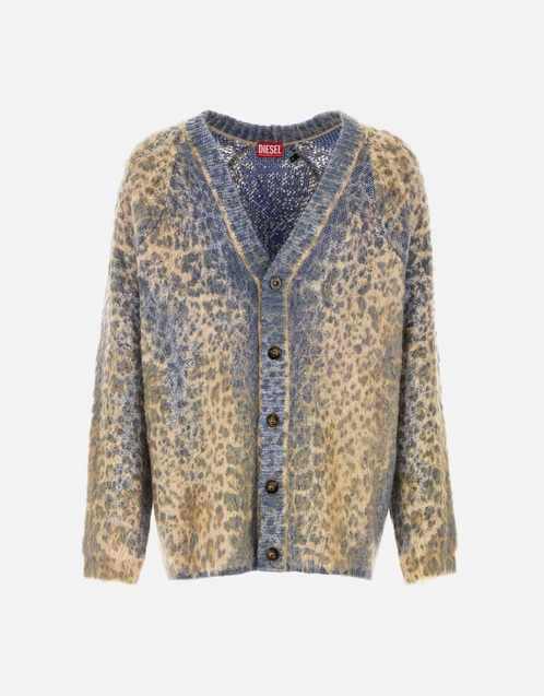 Diesel メンズコットンブレンドプリントカーディガン () IFCHIC.COM