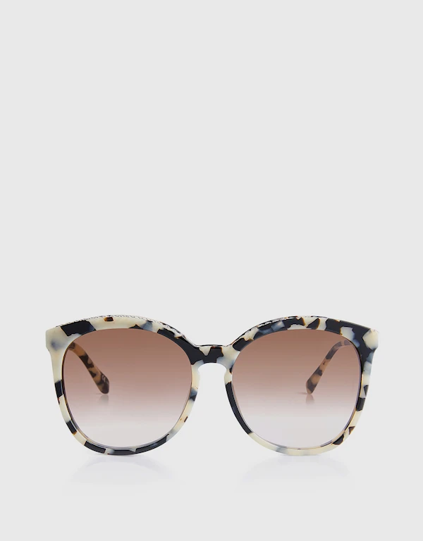 Stella McCartney Gradient Lens Tortoise Square Sunglasses