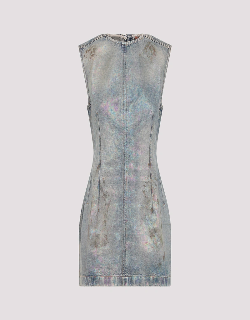 Acne Studios Coated Denim Dress - Mid Blue 38