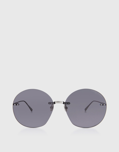 Balenciaga Unlimited Round Mirrored Sunglasses (Sunglasses,Round 