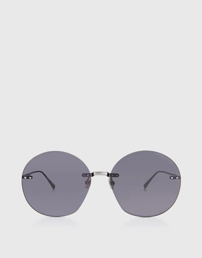 Rimless Round Sunglasses