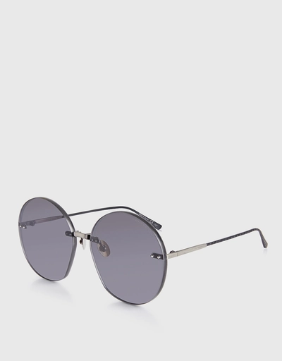 Rimless Round Sunglasses