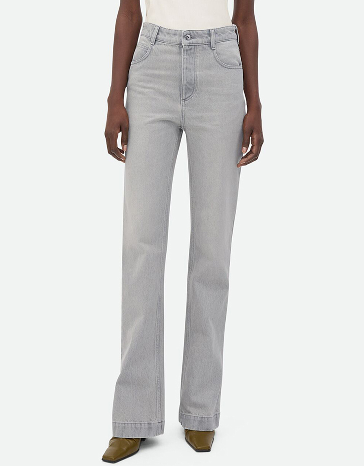 bottega veneta フレアデニム ウォッシュ加工 Bottega Veneta ウォッシュフレアデニムパンツ () IFCHIC.COM