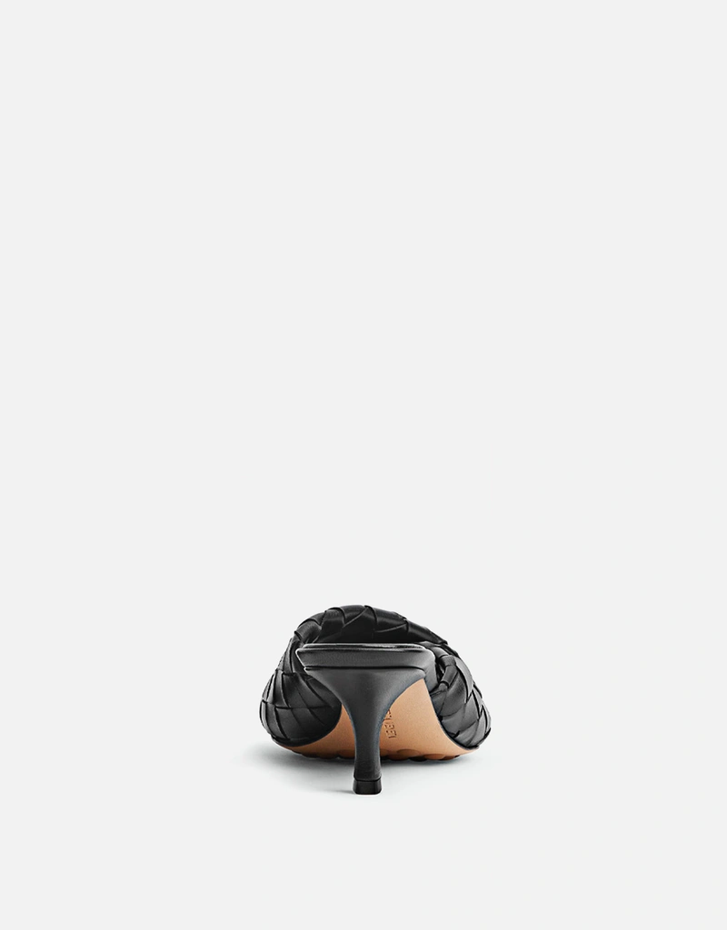 Bottega Veneta Blink Intrecciato Lambskin Leather Mid-Heeled