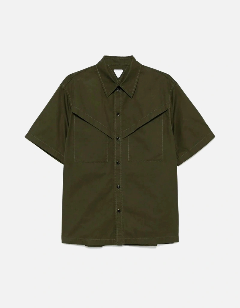 Bottega Veneta Men's Light Cotton Twill Shirt (シャツ,カジュアル