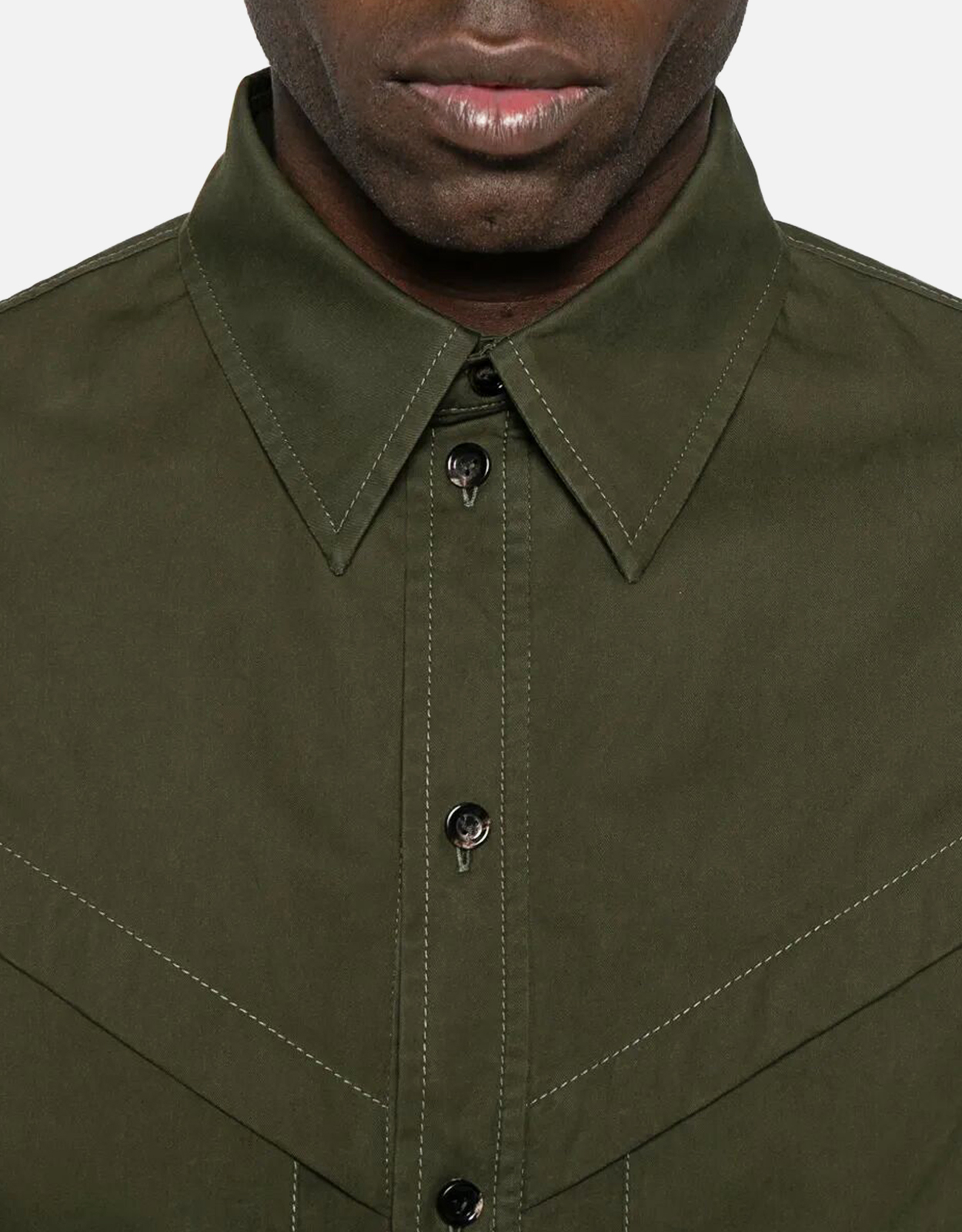 Bottega Veneta Men's Light Cotton Twill Shirt (シャツ,カジュアル