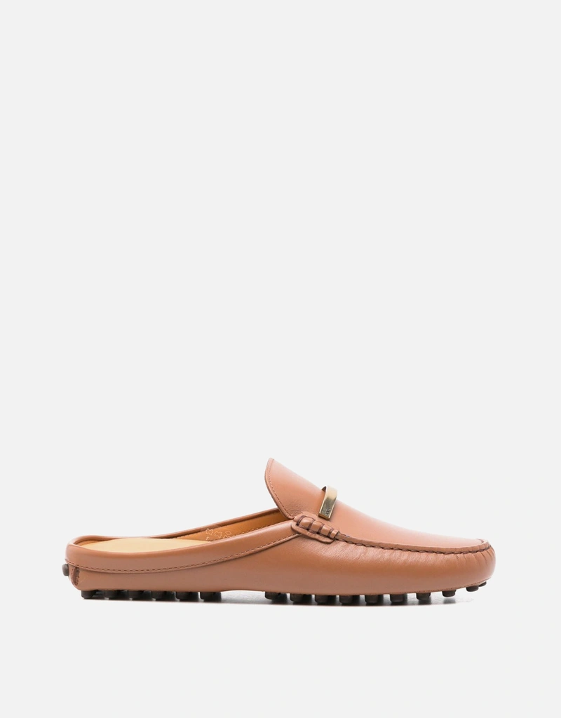 Tod's ロゴ刻印入りカーフスキンレザーミュール (ミュール,フラット