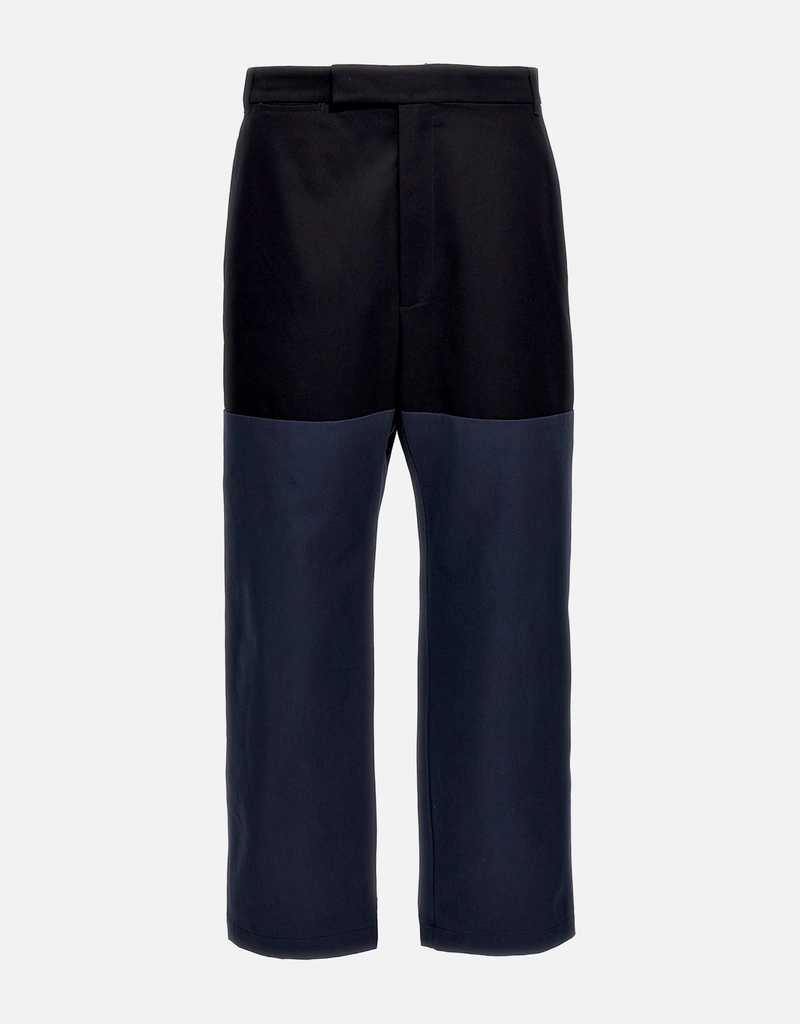 Thom Browne メンズ コットン パネルド ストレートレッグ パンツ