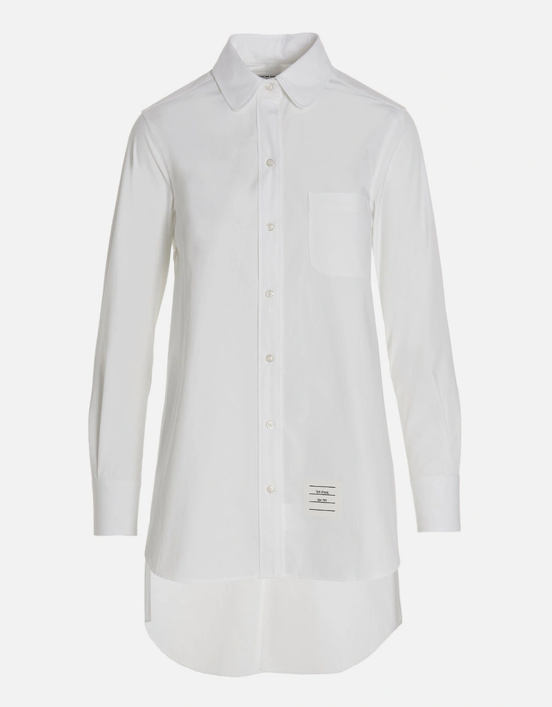 Thom Browne Cotton Long Open Back Shirt () IFCHIC.COM