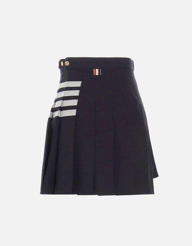 【タグ付き新品正規品】THOM BROWNE 4BAR ミニプリーツスカート Thom Browne 4バー ウール プリーツミニスカート () IFCHIC.COM