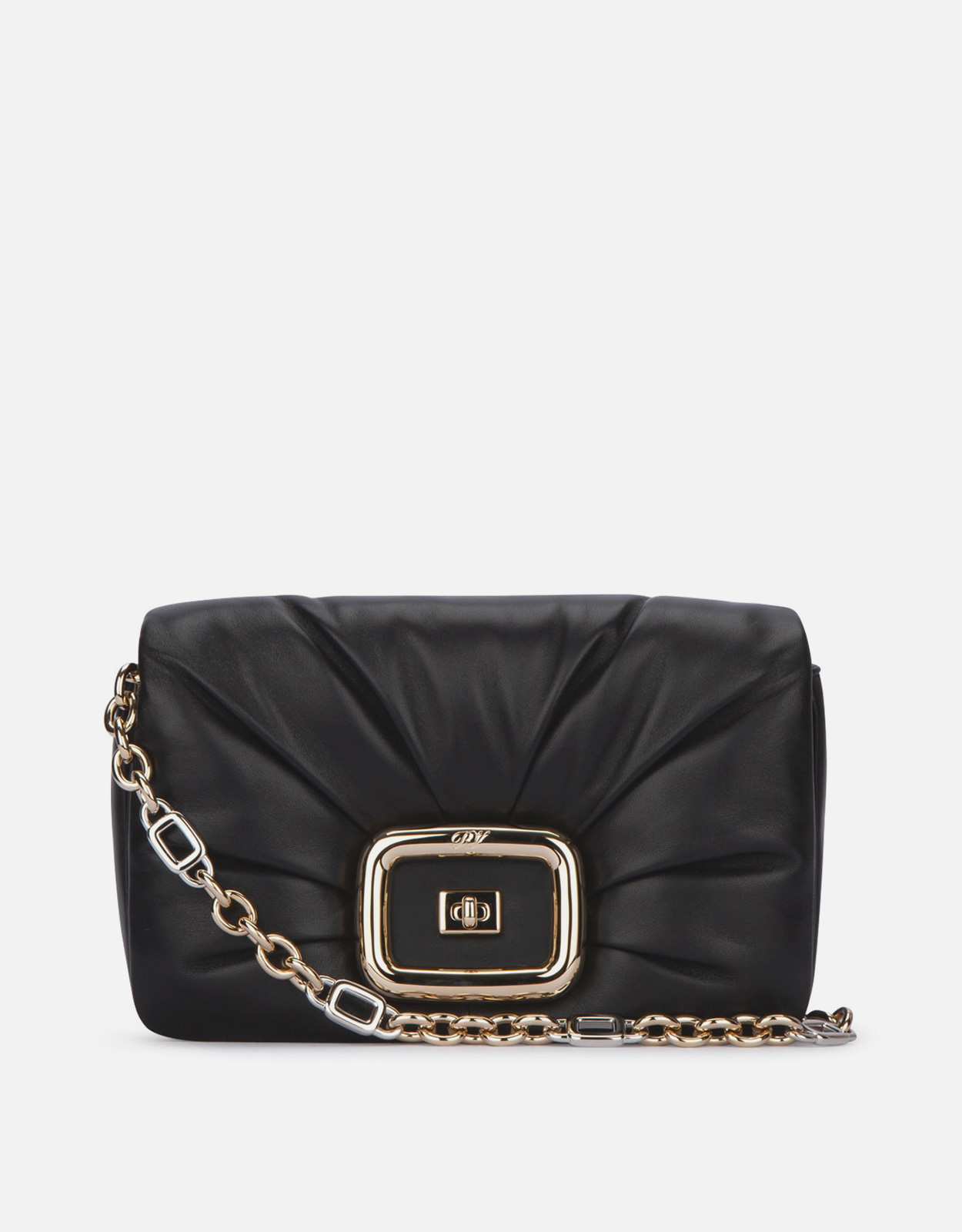 Roger Vivier Viv' Choc Leather Shoulder Bag () IFCHIC.COM