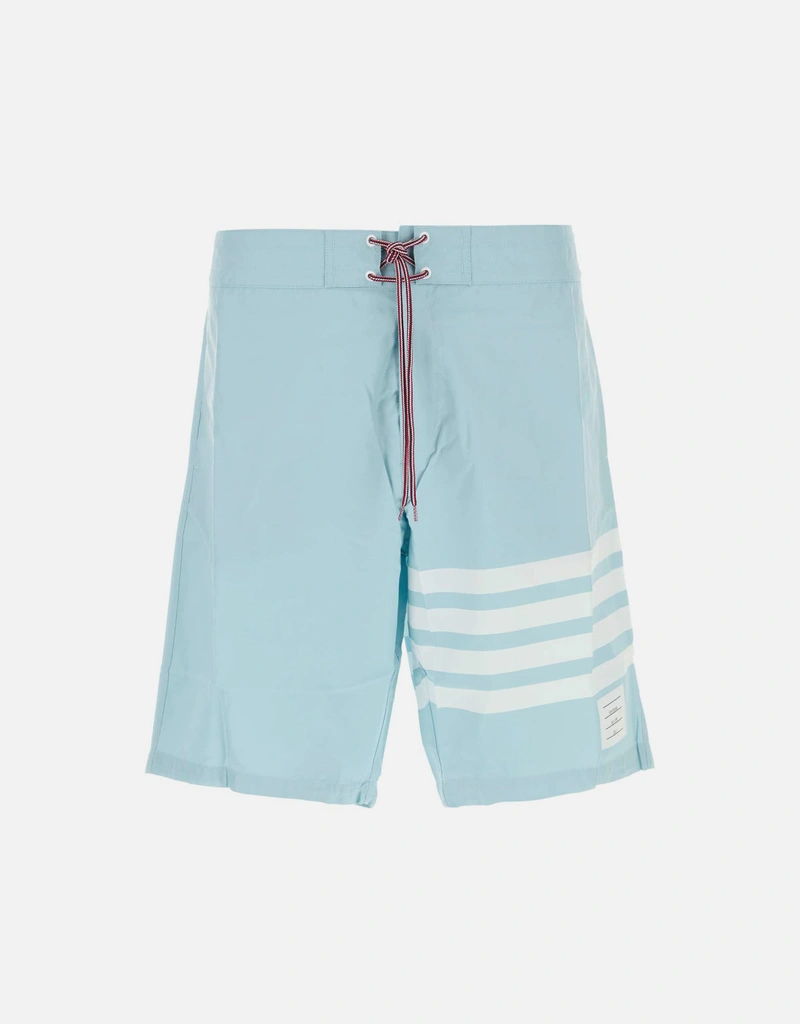 Thom Browne メンズライトブルーナイロンブレンドスイミングショーツ
