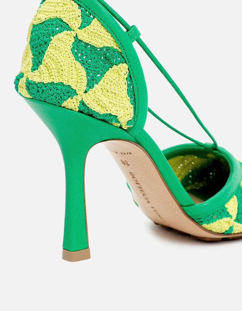 Bottega Veneta Stretch Crochet High-Heeled Sandals (All New In